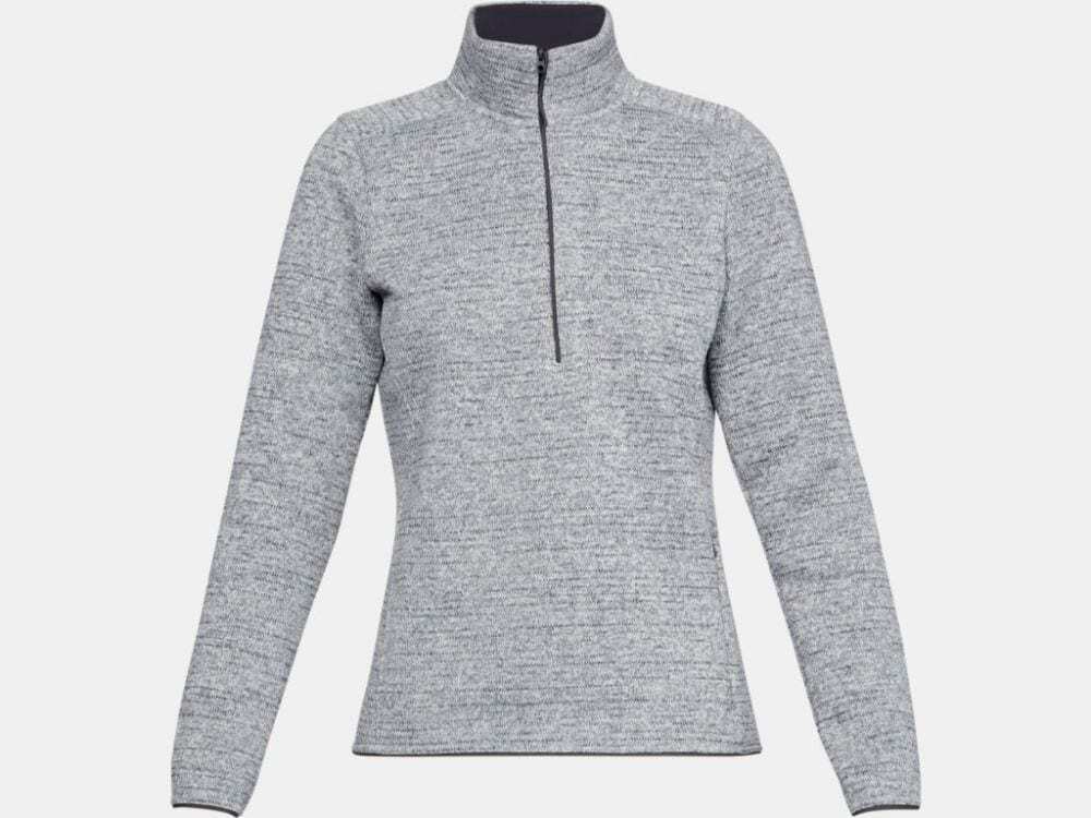 Under Armour Women’s Wintersweet 2.0 1/2 Zip Sweater 1316287 – Black, XL -